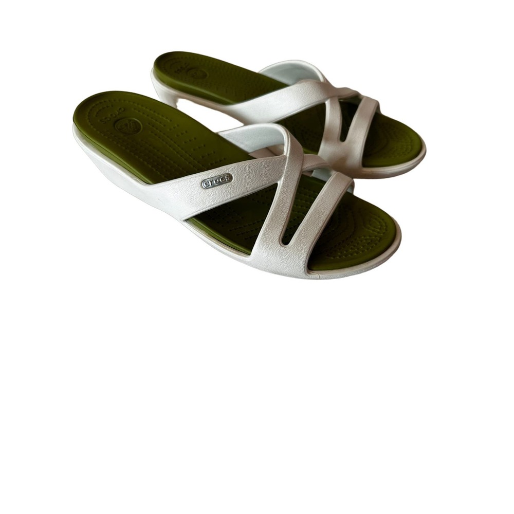 CROCS A-LEIGH WEDGE SANDALS SIZE 6 WOMEN'S OUTDOOR SHOES